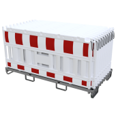 SET | with 20 panel fence | on storage and transport crossbar | without lamp adapter | with foil RA1/A | type de barrier NOX LIGHT white